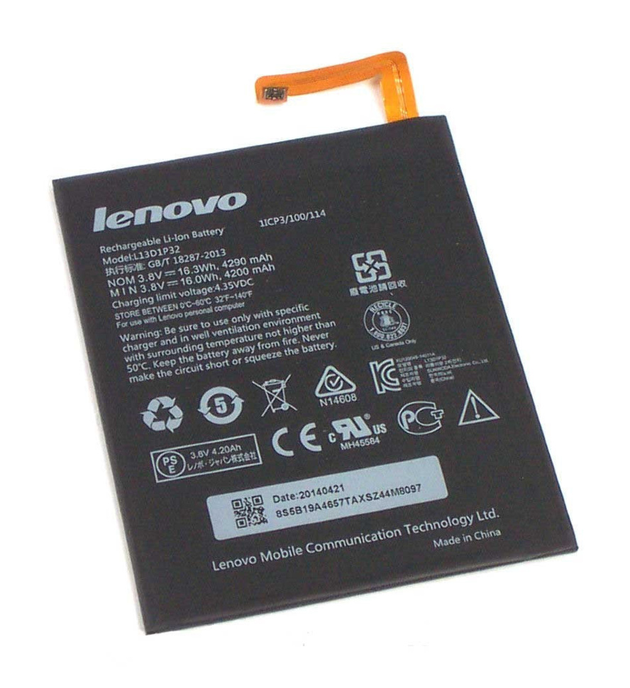 

Аккумулятор для Lenovo L13D1P32, A5500, Tab 2 A8-50F, A8-50LC, S8-50 4290mAh, Оригинальный original PRC