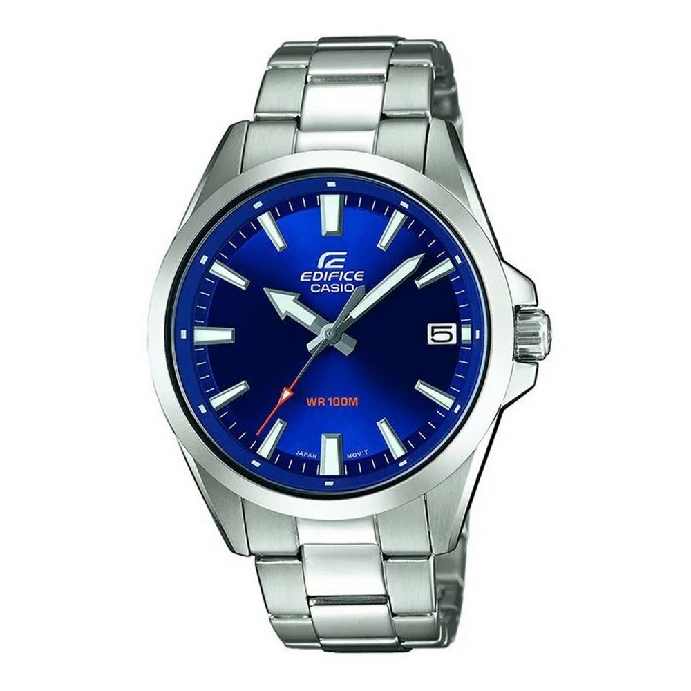 

Мужские кварцевые часы Casio Silver наручные классические на стальном браслете + коробка (1006-1852)