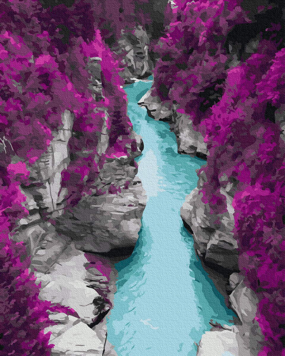 

Картина по номерам без коробки Paintboy Лазурная река 40х50см (GX 36081)