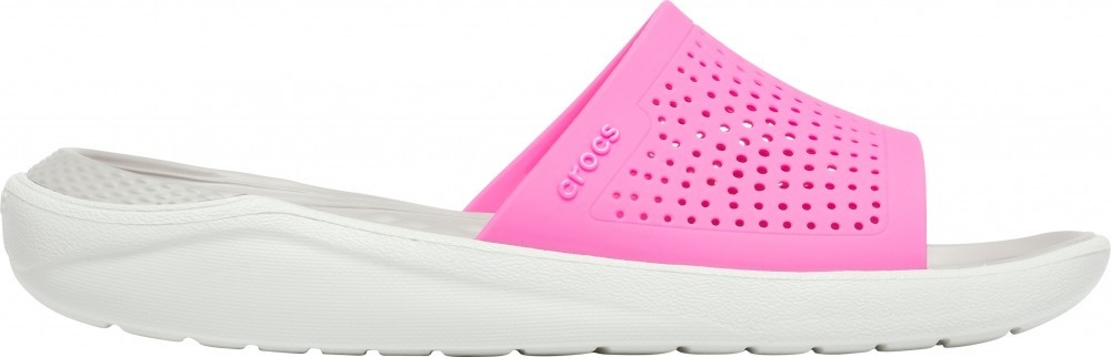 

Шлепанцы Crocs LiteRide Slide 205183-6QV-M6/W8 38-39 Розовый с серым