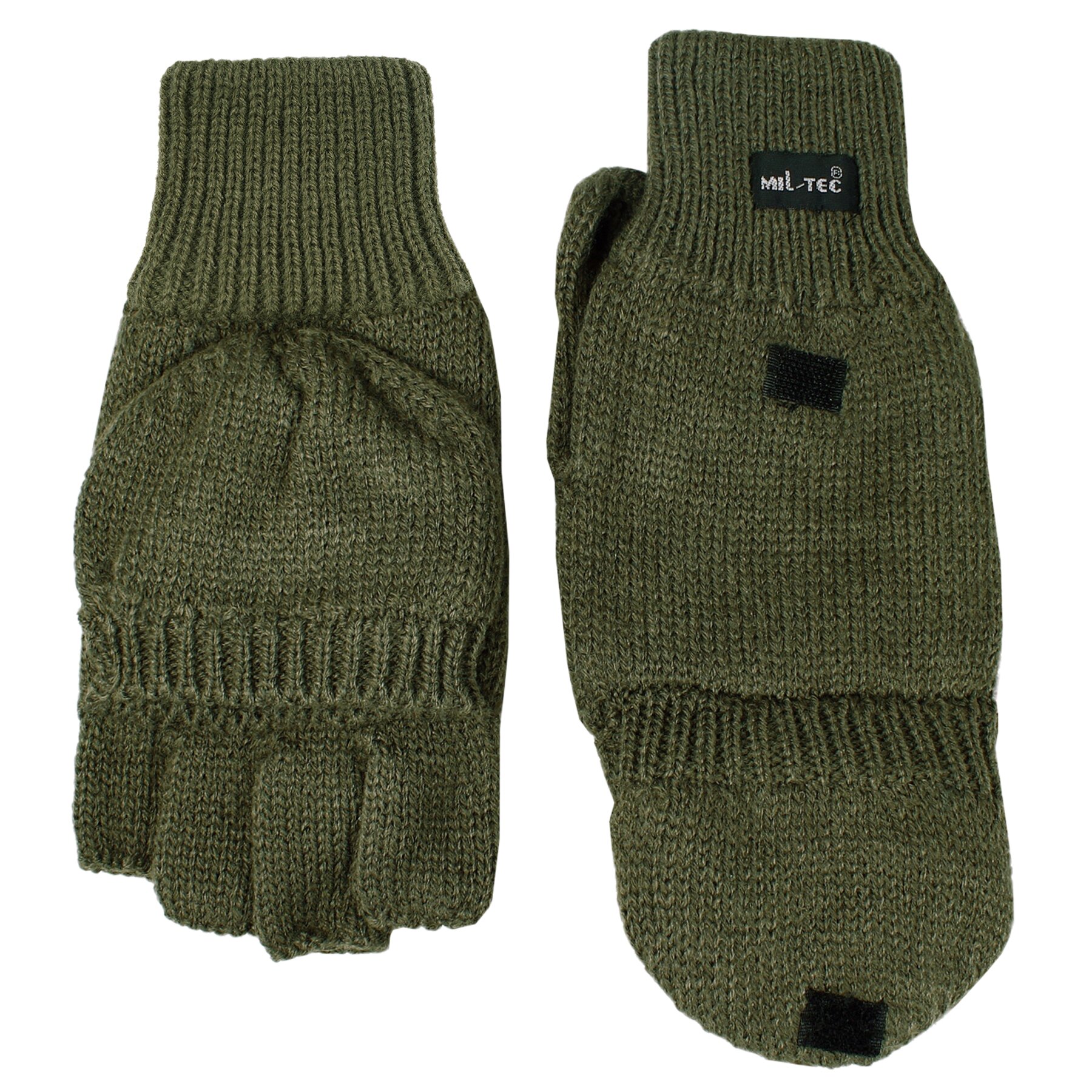 

Перчатки вязаные с клапаном MIL-TEC Hunting Оливковые