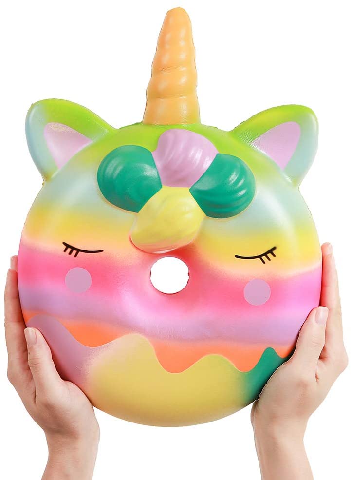 

Мягкая игрушка антистресс Сквиши Squishy Пончик Единорог разноцветный 35 х 25 см