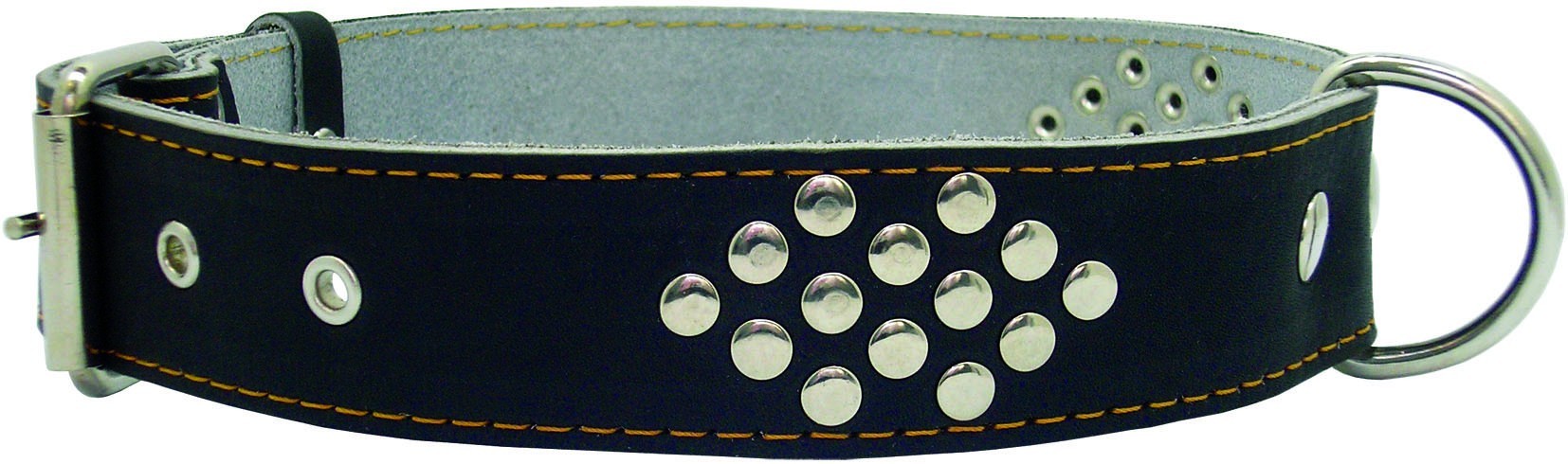 

Ошейник для собак "LiLu" черный с фурнитурой 40мм 66см , кожа(С1-51 )