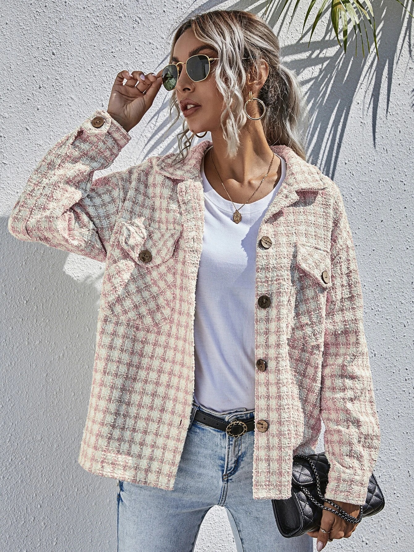 

Рубашка женская в клетку Pink cell Berni Fashion () Розовый, Рубашка женская в клетку Pink cell Berni Fashion (M) Розовый