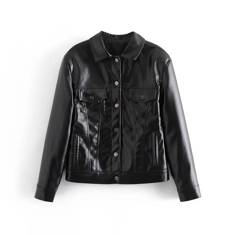 

Куртка женская из искусственной кожи Urban style Berni Fashion () Черный, Куртка женская из искусственной кожи Urban style Berni Fashion (L) Черный