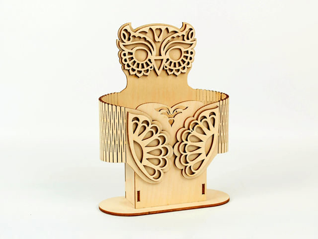 

Подставка для карандашей Lucky Wood из дерева учителю в форме Совы (2306)