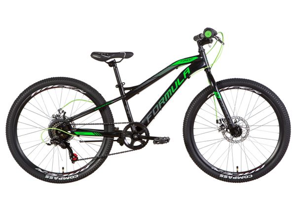 

Велосипед 24" Formula FOREST DD 2021 (черно-зеленый с серым)