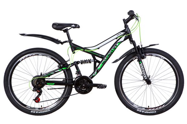 

Велосипед 26" Discovery CANYON 2021 (черно-зеленый с белым (м))
