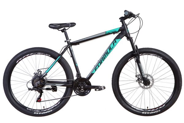 

Велосипед 27.5" Formula MOTION 2021 (черно-бирюзовый с серым (м))