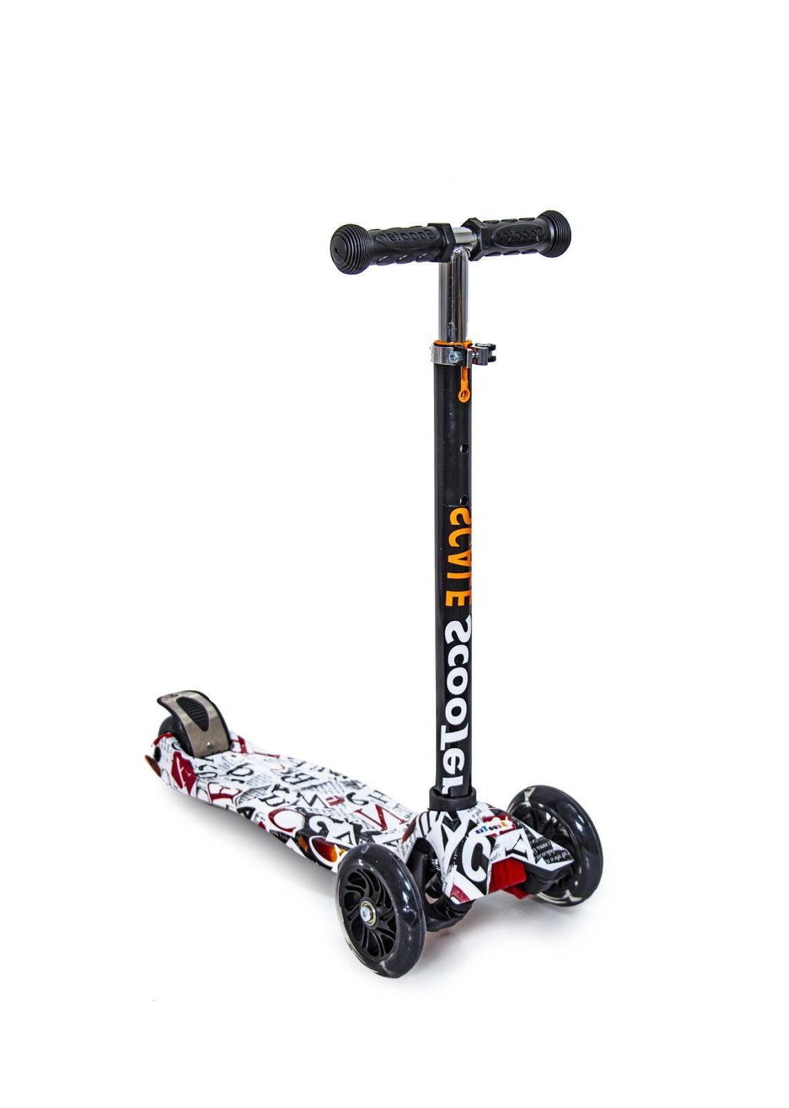 

Самокат детский Maxi Scale Scooter(свет.колеса) Black/White