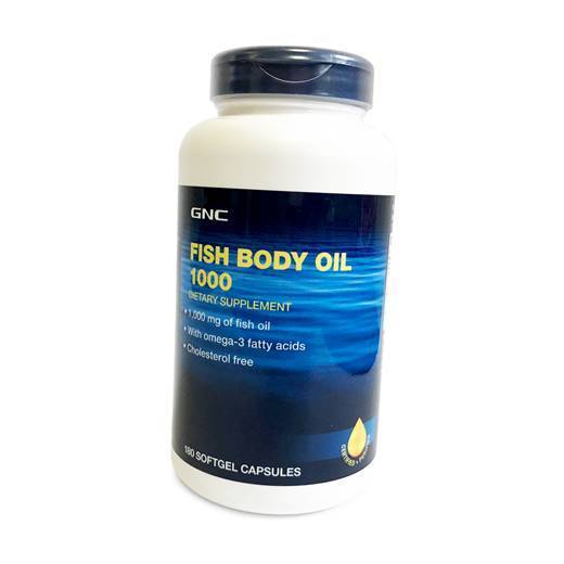 

Омега 3, Fish Body Oils 1000, GNC 180гелкапс (67120001)