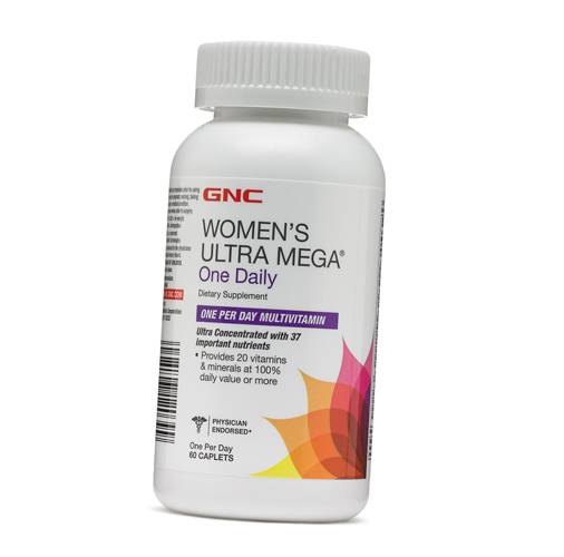 

Витамины для женщин, Women's Ultra Mega One Daily, GNC 60каплет (36120113)