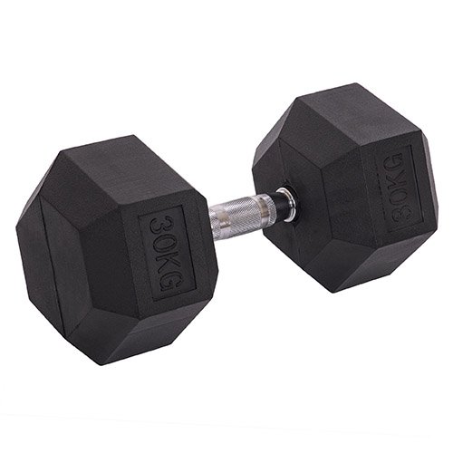 

Гантель цельная шестигранная TA-2679 Zelart 30кг Черный (56363153)