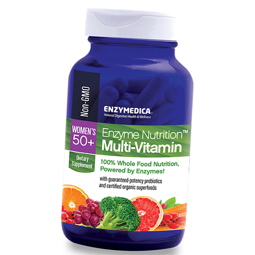 

Витамины для женщин после 50 лет, Enzyme Nutrition for Women 50+, Enzymedica 120капс (36466002)