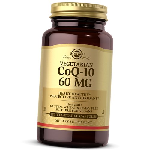 

Вегетарианский коэнзим CoQ10, Vegetarian CoQ-10 60, Solgar 180вегкапс (70313022)