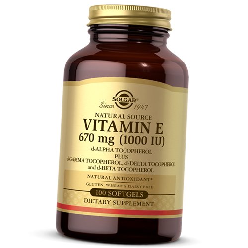

Витамин Е, Смесь токоферолов, Vitamin E 1000, Solgar 100гелкапс (36313221)