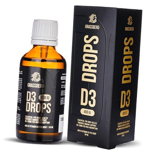 

Жидкий Витамин Д3, Vitamin D3 Drops, Grassberg 50мл (36515012)