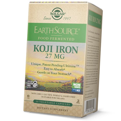 

Железо коджи ферментированное, Koji Iron 27, Solgar 30вегкапс (36313203)