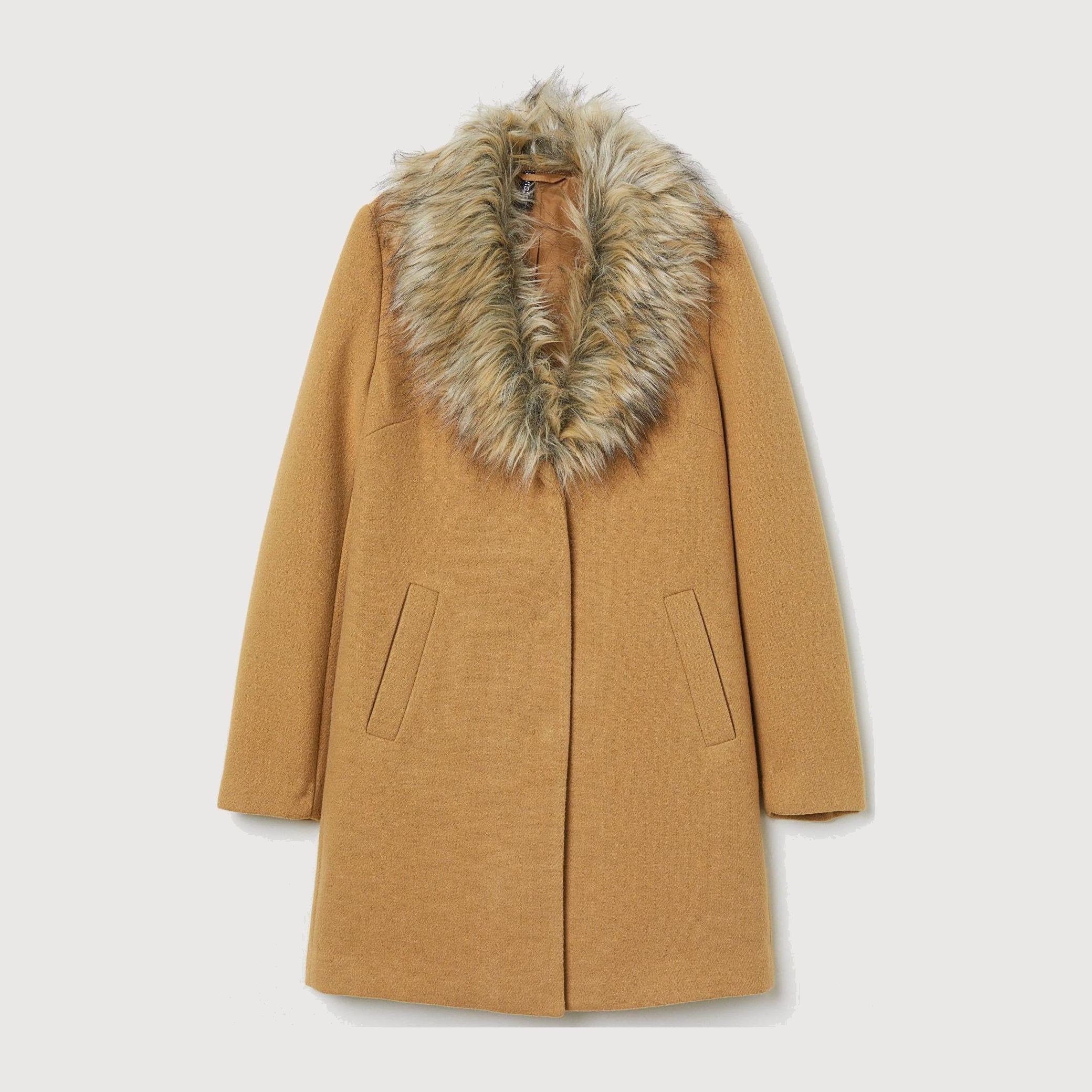 

Пальто H&M 6626448-ACUA 46 Бледно-желтое
