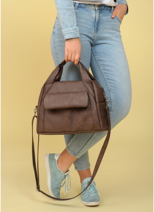 

Cпортивна сумка Sambag Vogue BQS світло-коричневий нубук