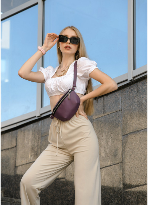 

Сумка на пояс бананка Sambag Polo SQO фіолетова
