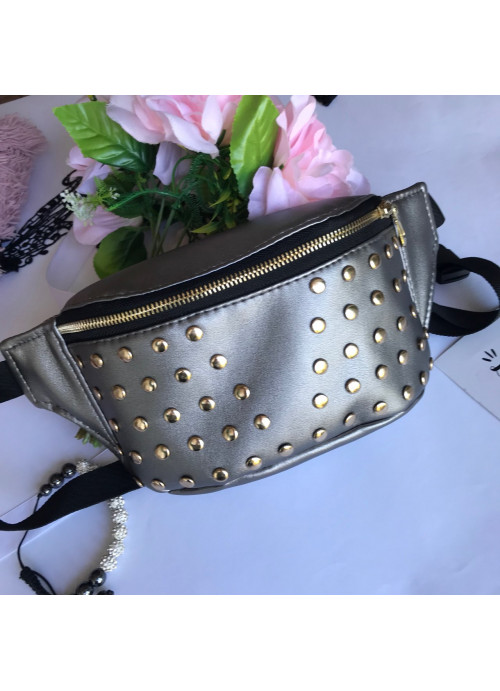 

Сумка на пояс бананка Sambag Tirso MSG silver dark з хольнітенами