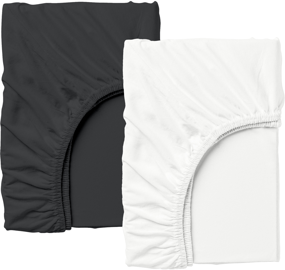 

Набор Cosas простынь на резинке 140х200 2 шт Set_White_Black