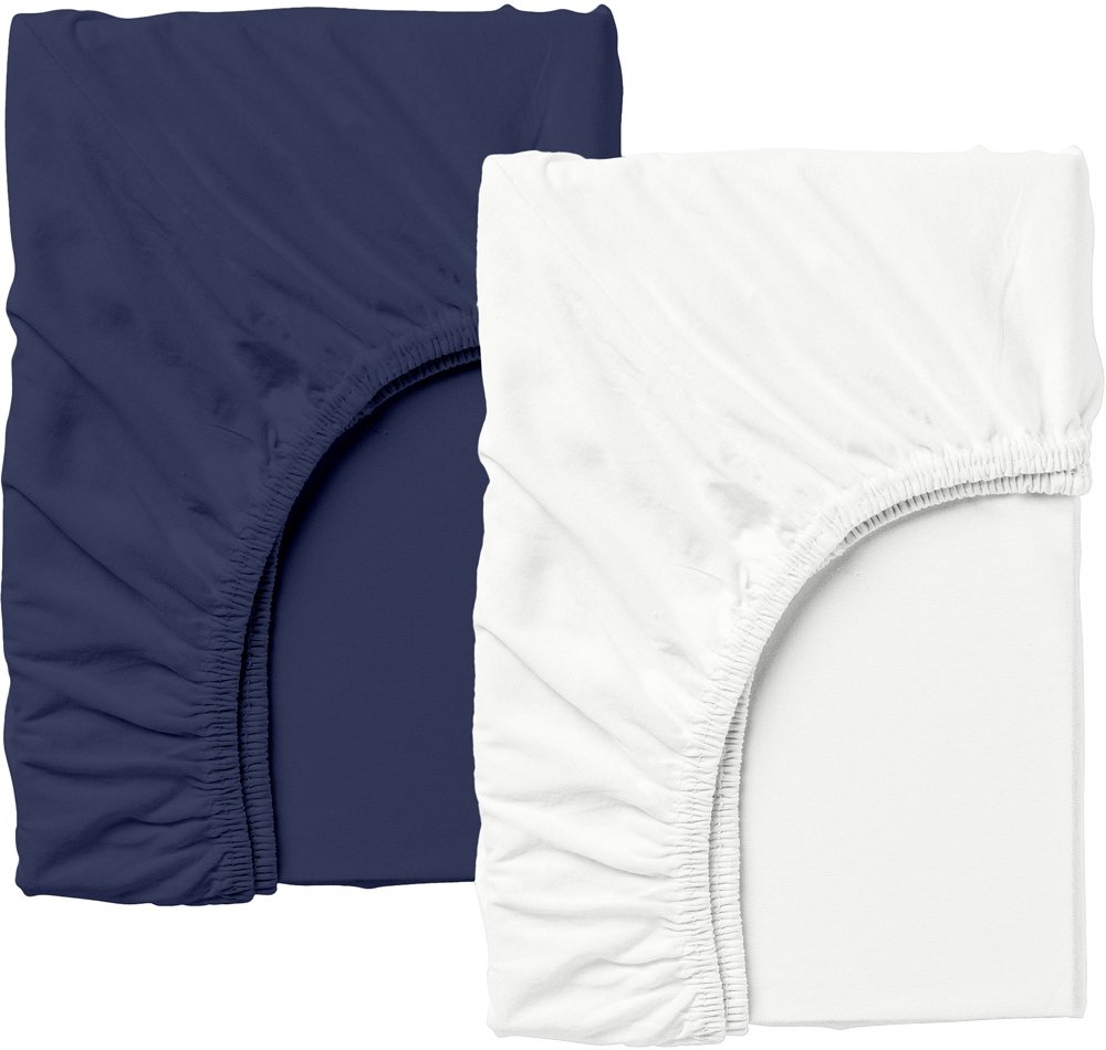 

Набор Cosas простынь на резинке 140х200 2 шт Set_White_DarkBlue