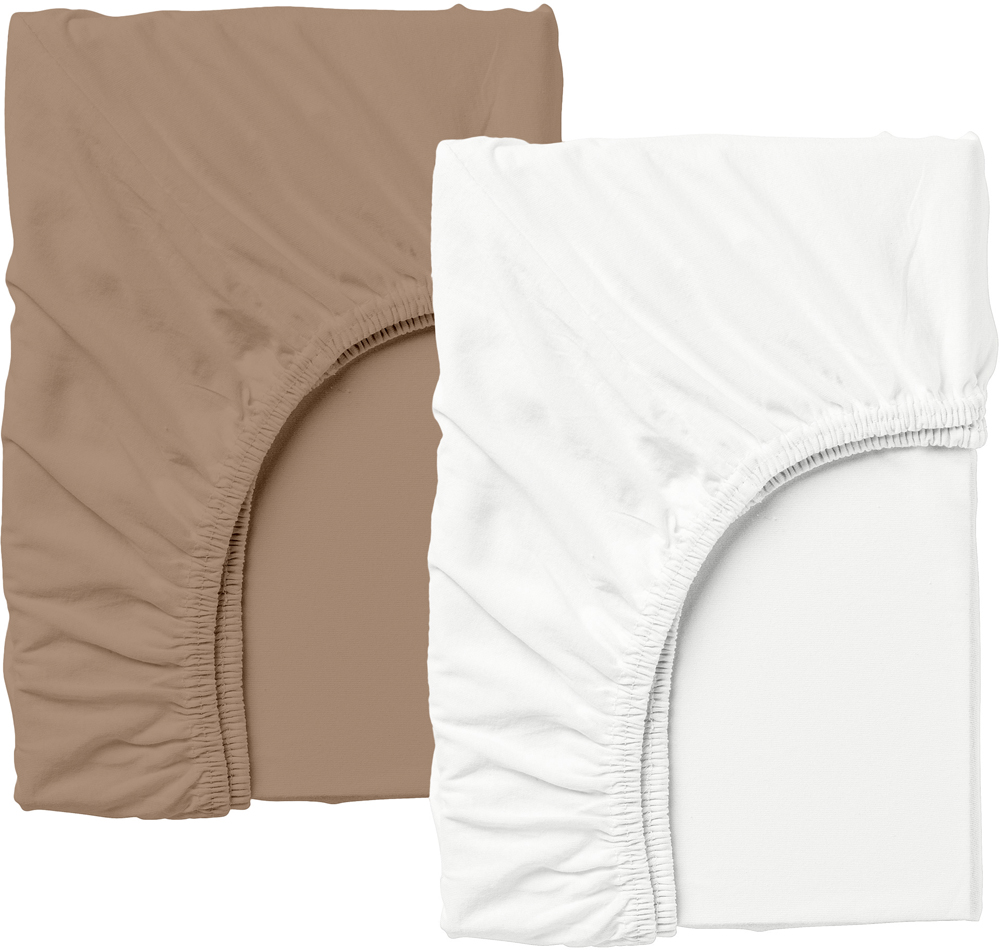 

Набор Cosas простынь на резинке 160x200 2 шт Set_White_Brown