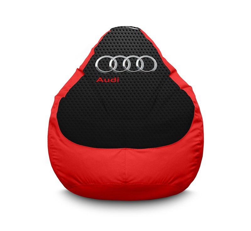 

Кресло мешок iPuff "Audi" Оксфорд XL (80х110 см) Черный/Красный