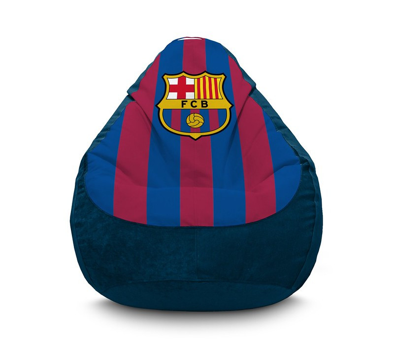 

Кресло мешок iPuff "Football. Barcelona" Флок XXXL (100x135 см) Синий