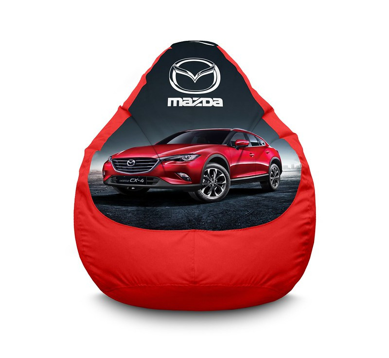 

Кресло мешок iPuff "Mazda. CX-4" Оксфорд XXL (90х125 см) Красный
