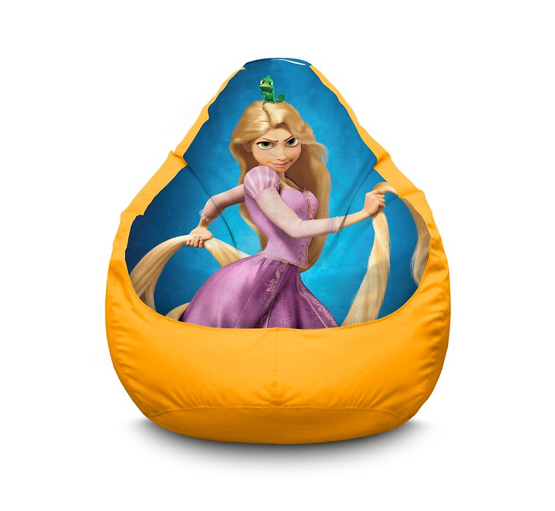 

Кресло мешок iPuff "Rapunzel and Pascal" Оксфорд XXXL (100х135 см) Желтый