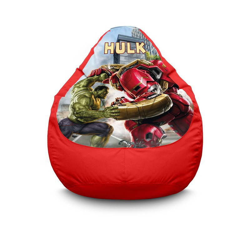 

Кресло мешок iPuff "Hulk and Iron Man" Оксфорд XXL (90х125 см) Красный
