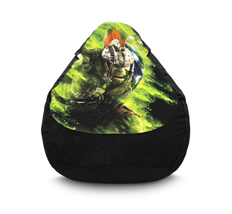 

Кресло мешок iPuff "Hulk. Fury" Флок XXL (90х125 см) Черный