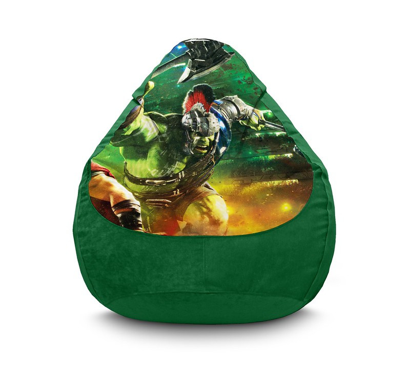 

Кресло мешок iPuff "Hulk. Fight" Флок XL (80х110 см) Зеленый