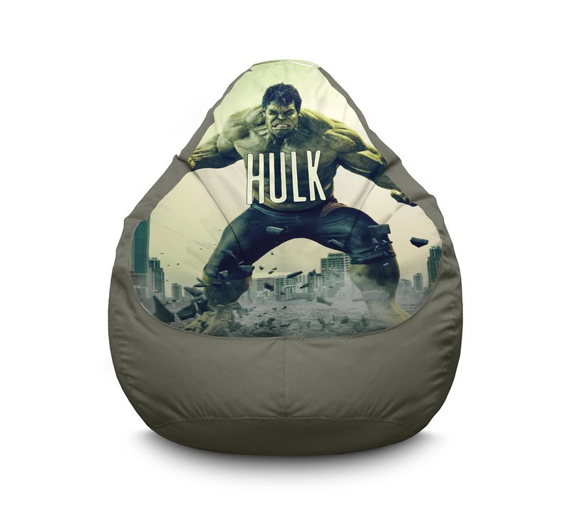

Кресло мешок iPuff "Hulk. Distruction" Оксфорд XXXL (100х135 см) Серый