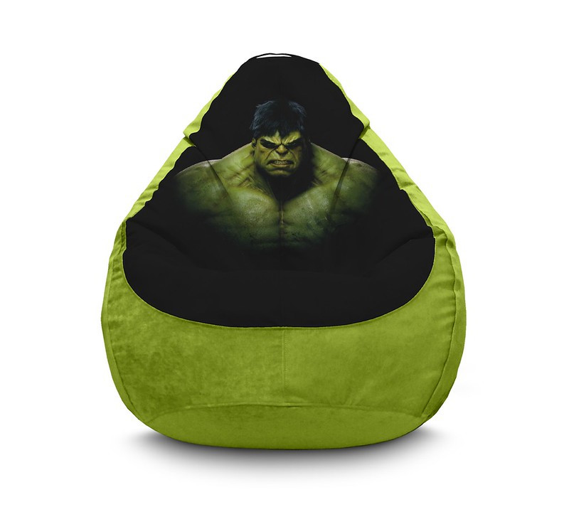 

Кресло мешок iPuff "Hulk. Portrait" Флок XL (80х110 см) Оливковый