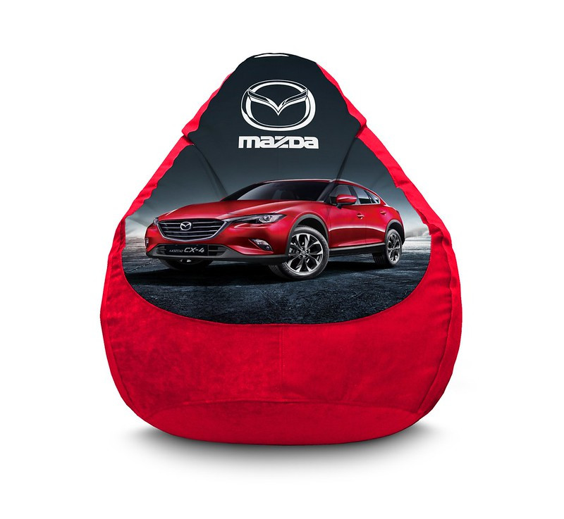 

Кресло мешок iPuff "Mazda. CX-4" Флок XXL (90x125 см) Красный