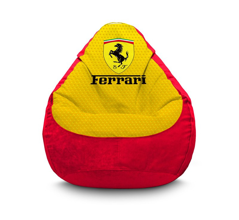 

Кресло мешок iPuff "Ferrari. Yellow" Флок XXXL (100x135 см) Желтый/Красный