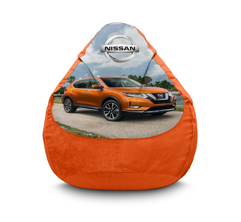

Кресло мешок iPuff "Nissan. Qashqai. Orange" Флок XXL (90x125 см) Оранжевый