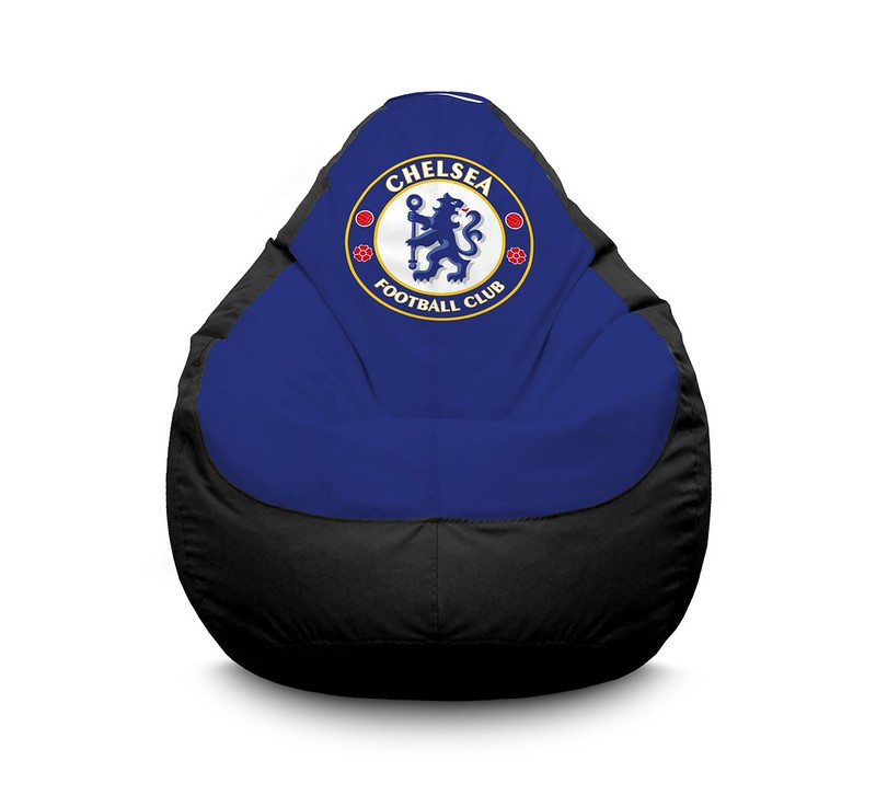 

Кресло мешок iPuff "Football. Chelsea FC. Black" Оксфорд XL (80х110 см) Синий/Черный