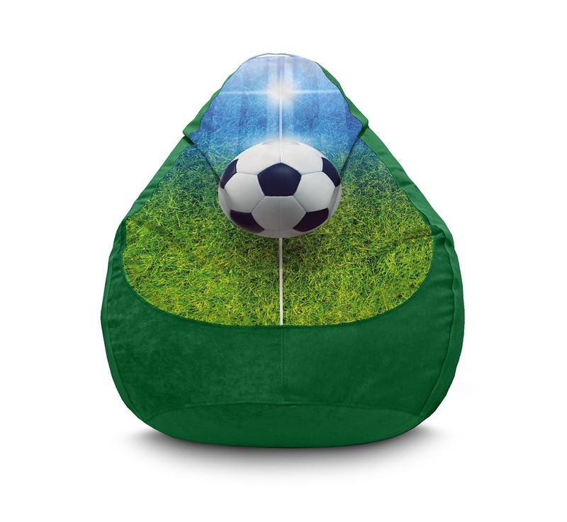 

Кресло мешок iPuff "Football field" Флок XXXL (100x135 см) Зеленый