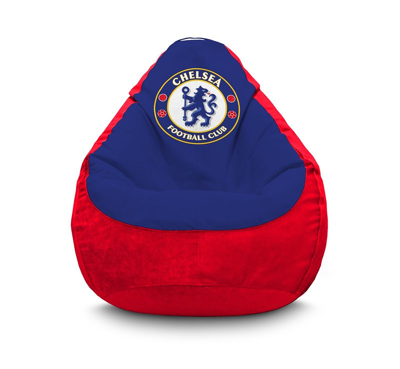 

Кресло мешок iPuff "Football. Chelsea FC. Red" Флок XXXL (100x135 см) Синий/Красный