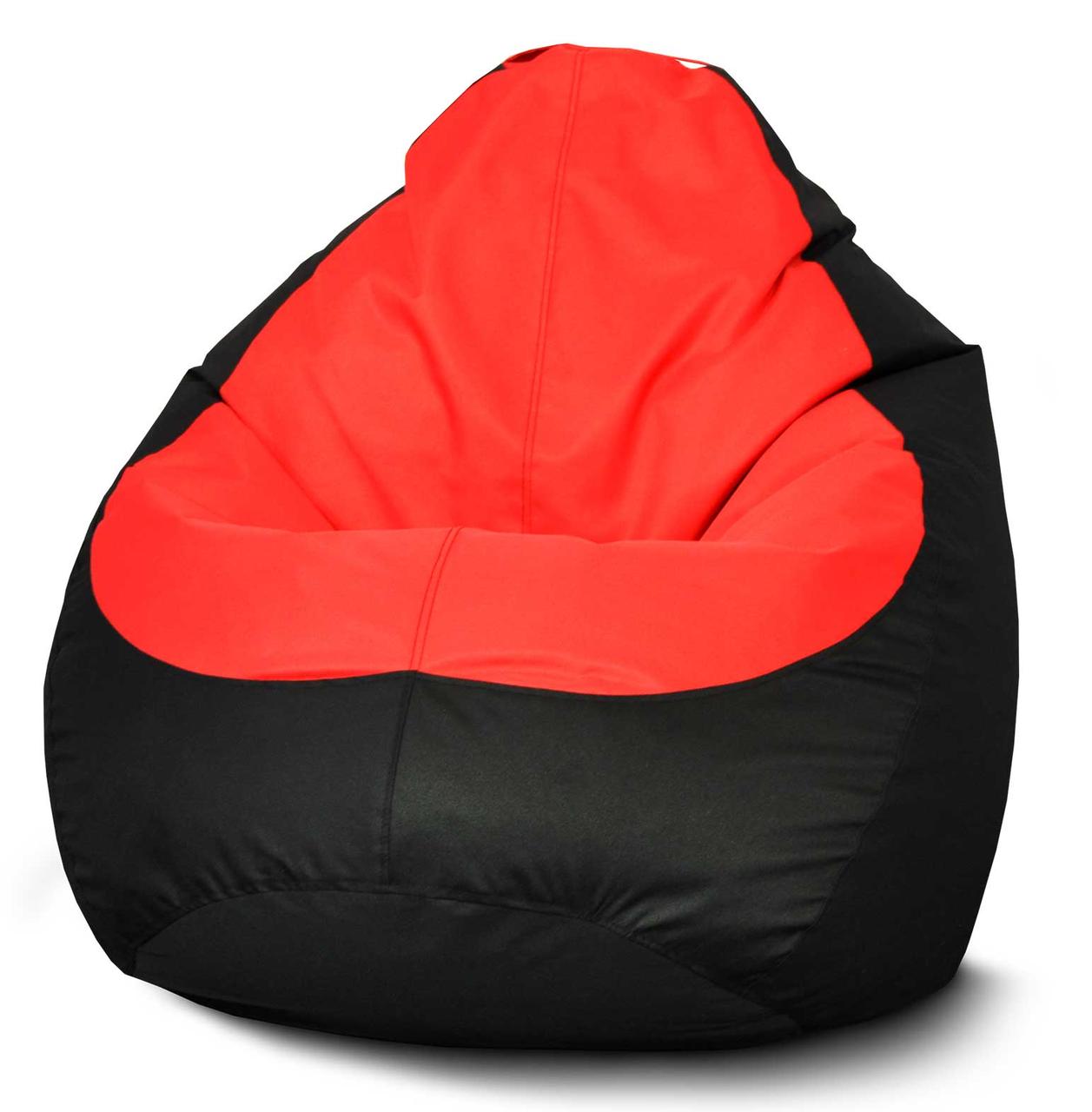 

Кресло мешок груша iPuff Оксфорд Красный/Черный XXXL (100x135 см)