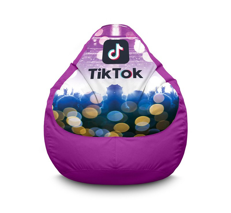 

Кресло мешок iPuff "Tik Tok. Disco" Оксфорд XXL (90х125 см) Сиреневый