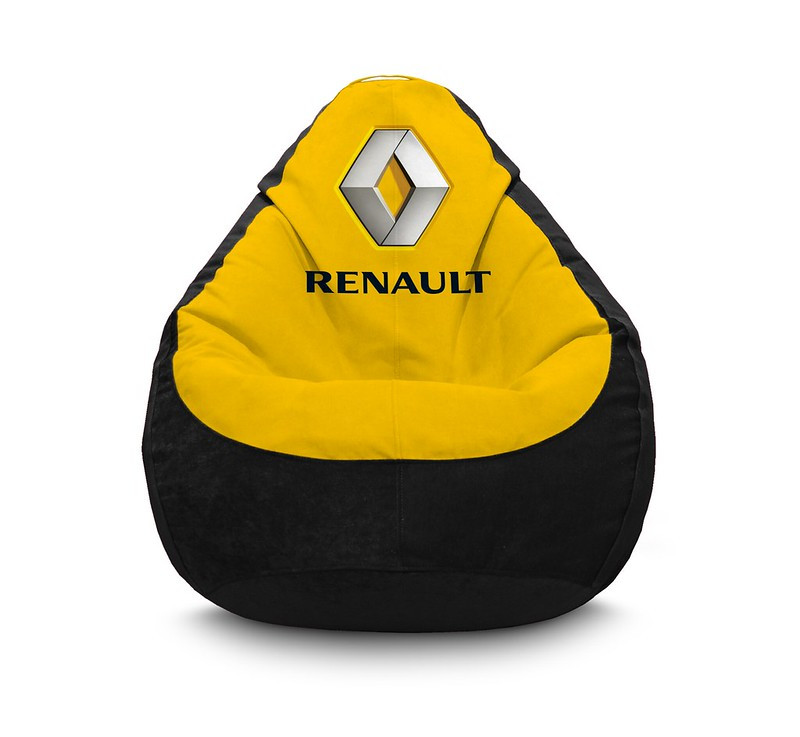 

Кресло мешок iPuff "Renault" Флок XL (80x110 см) Желтый/Черный