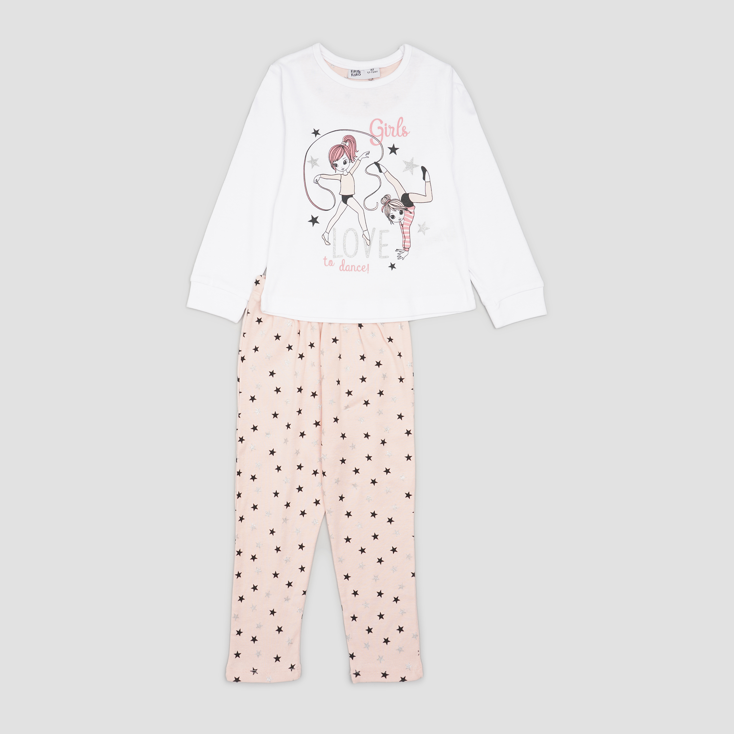 

Комплект (лонгслив+ штаны) Kiki&Koko LID51682 92 см Белый/розовый комбинированный (hm_2000000342542)