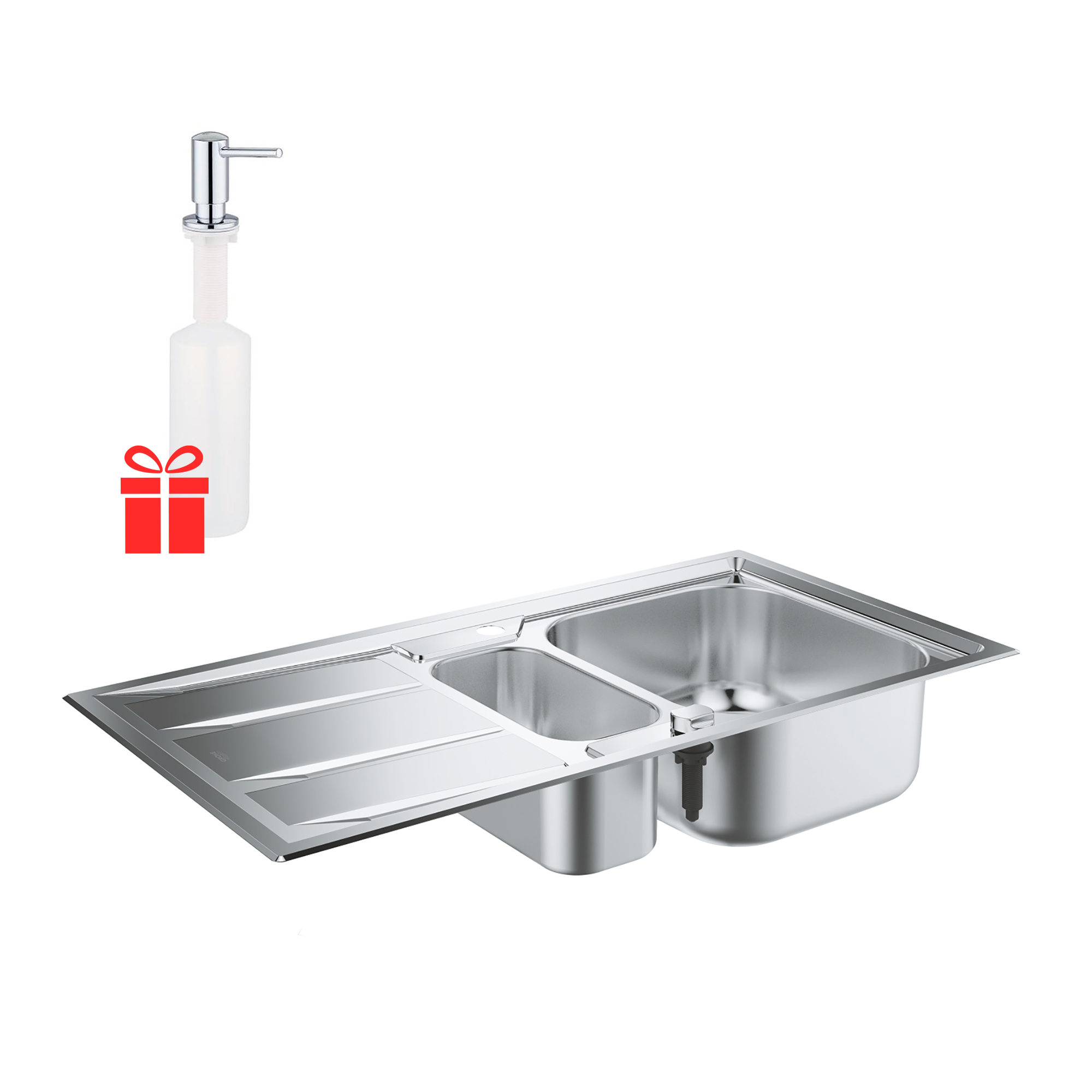 

Набор Grohe мойка кухонная K400 31569SD0 + дозатор для моющего средства Contemporary 40536000 (SX702237)