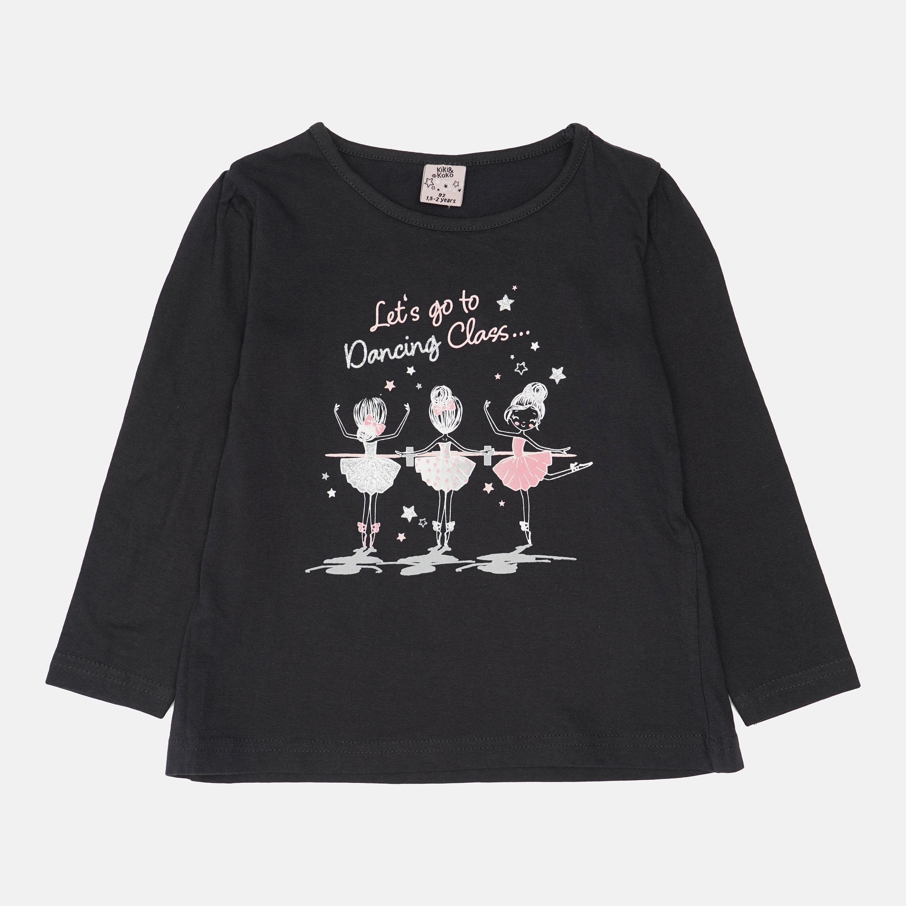 

Лонгслив Kiki&Koko LUP720003 92 см Черный комбинированный
